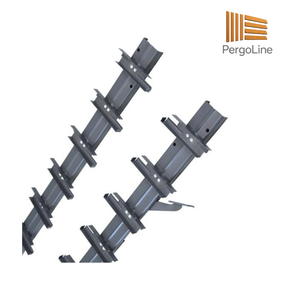 PergoLino10 – 90 cm DIY Metal System for 10 Slats | Terrace Blinds