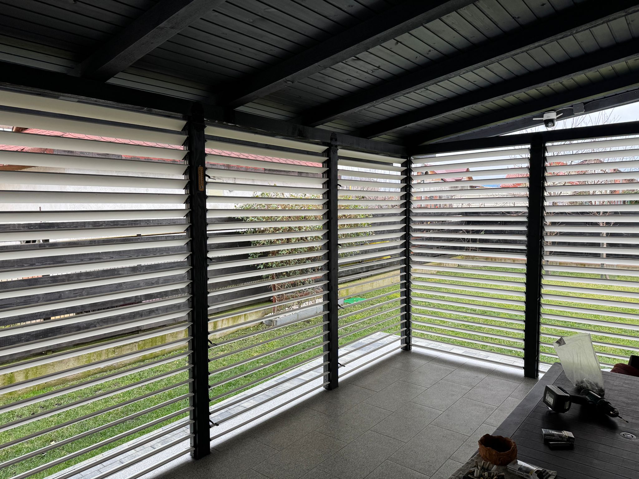 PergoLino10 – 90 cm DIY Metal System for 10 Slats | Terrace Blinds